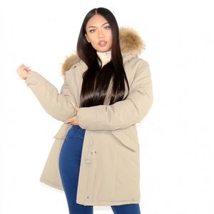 Parka,raccoon fur cap